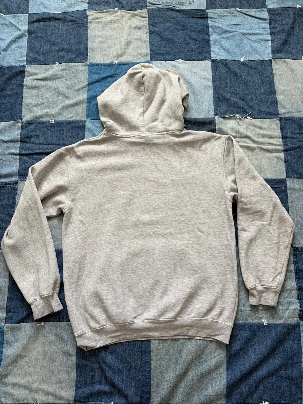 2000s adidas university of denver grey hoodie sweatshirt collegiate logo size M